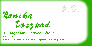 monika doszpod business card